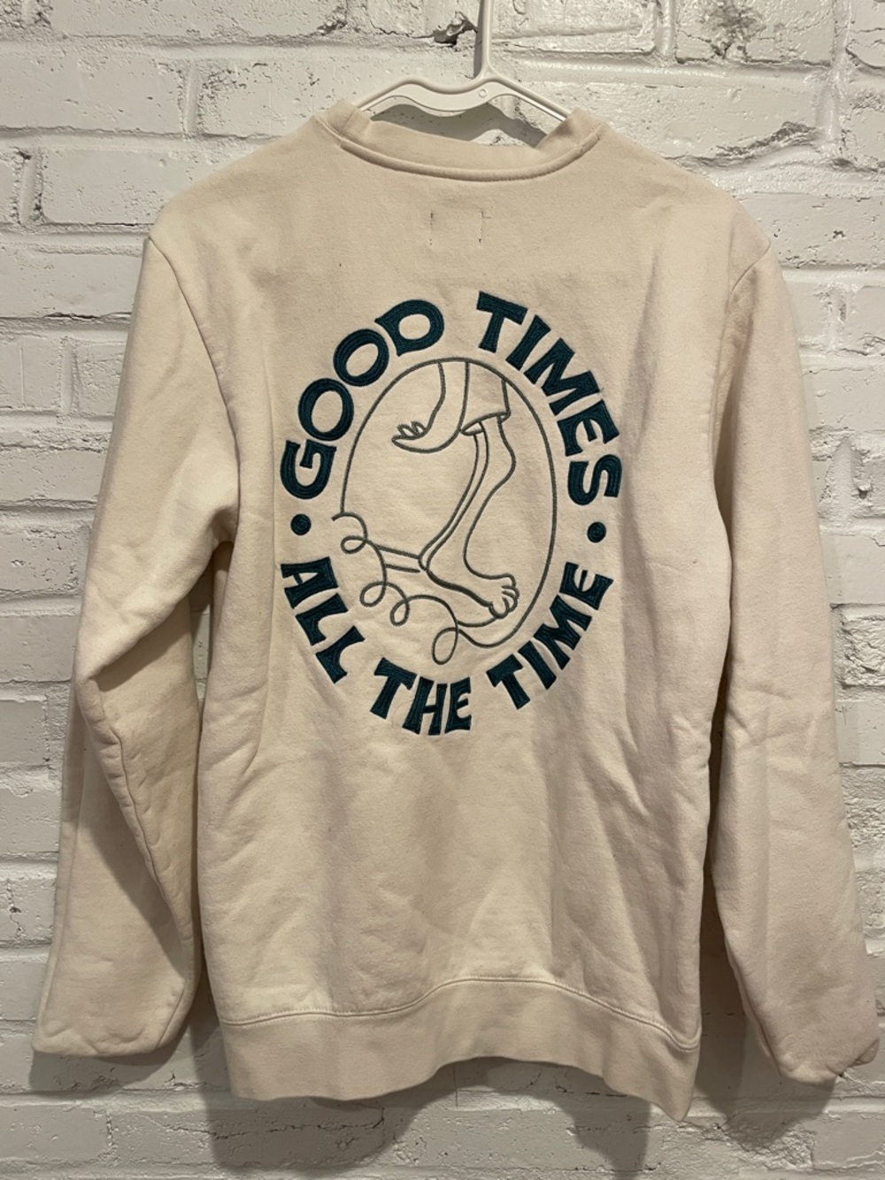 Dark Seas Surf Club Cream & Green Crewneck Sweatshirt - Women or Men - Picture 6 of 6